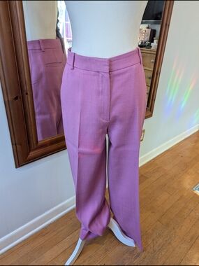 Tailored Wide-Leg Trousers in Pink
